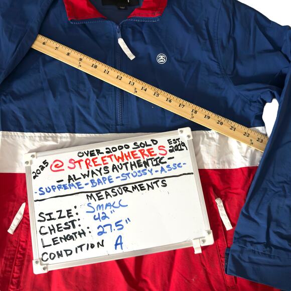 Stussy 2015 Colorblock Pullover Windbreaker Men’s S - Skater Streetwear Preppy - Picture 7 of 16